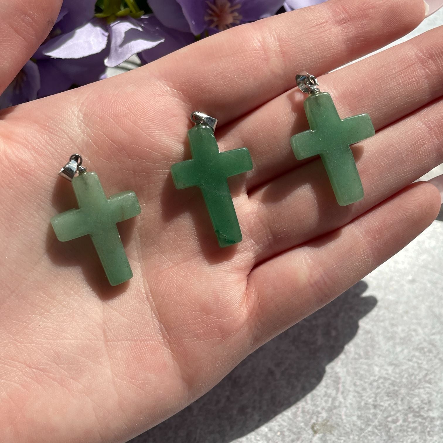 Green Aventurine Cross Pendant Green Aventurine Cross Pendant